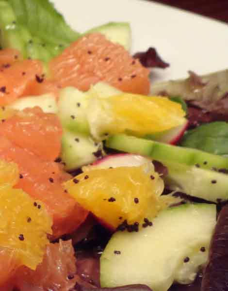 Citrus and cucumber make a refreshing salad