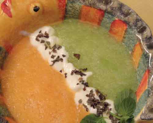 cantaloupe honeydew soup